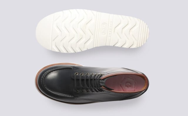 Grenson Asa | Mens Derby Boots In Black Leather