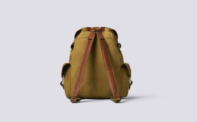 Grenson Backpack In Khaki Canvas