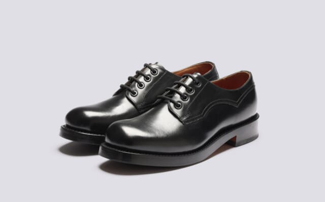 grenson Becca | Womens Derby Shoes in Black Leather
