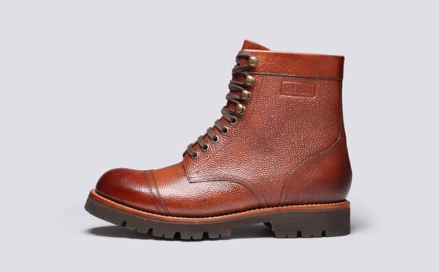 Grenson Bill | Mens Boots In Tan Grain Leather