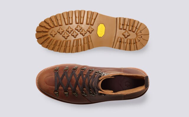 Grenson Brady | Mens Hiker Boots Dark Tan Leather