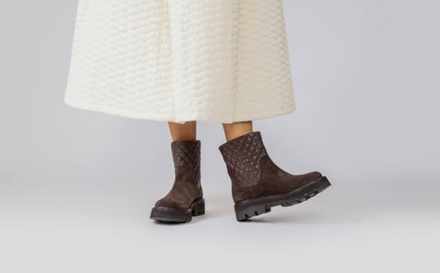 Grenson Buffy | Womens Pull On Boot In Dark Brown