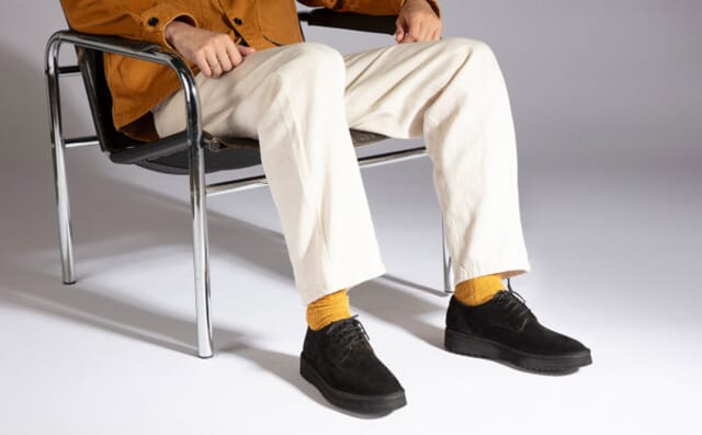 Grenson Byron | Mens Derby Shoes In Black Suede