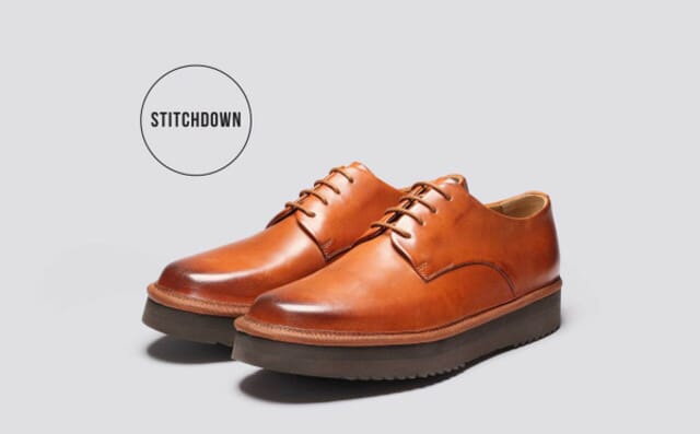 grenson Byron | Mens Derby Shoes in Tan Leather