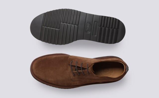 Grenson Byron | Mens Derby Shoes In Toffee Suede