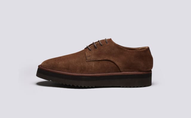 Grenson Byron | Mens Derby Shoes In Toffee Suede