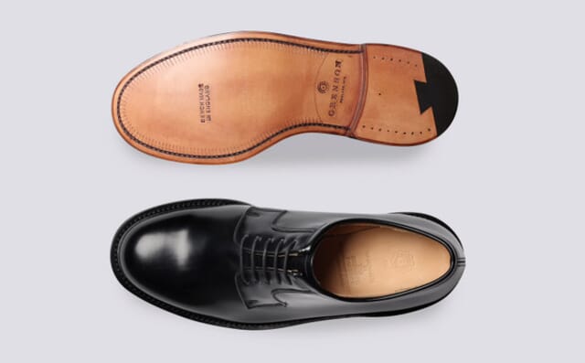 Grenson Camden | Mens Derby Shoes In Black Leather