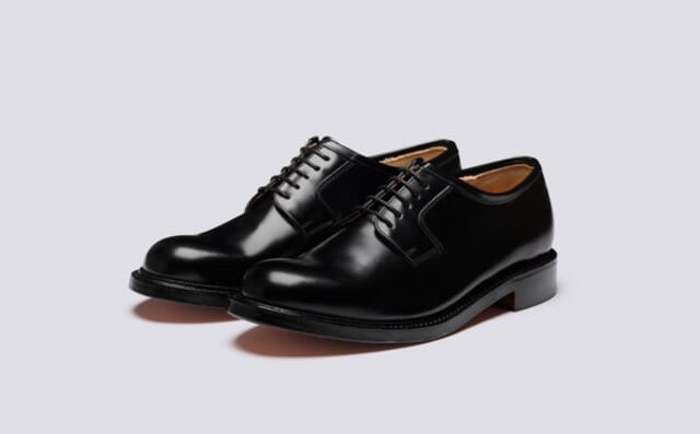 grenson Camden | Mens Derby Shoes in Black Leather