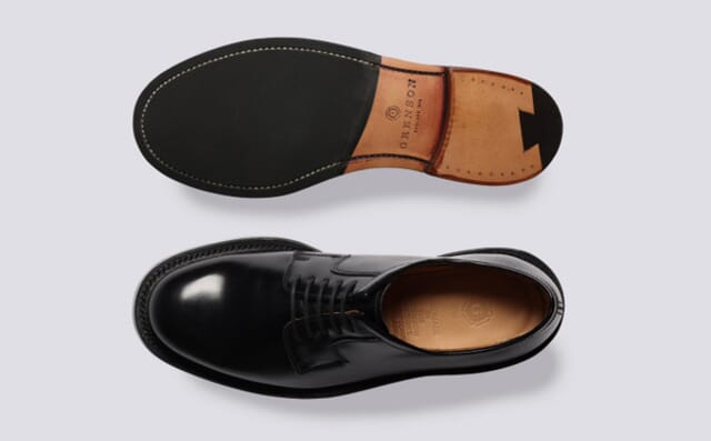 Grenson Camden | Womens Derby Shoes In Black Leather