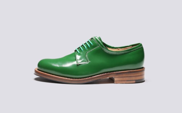 Grenson Camden | Womens Derby Shoes In Green Leather