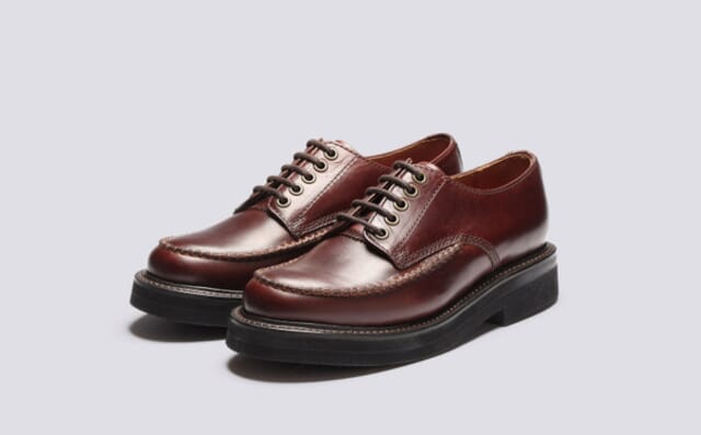 grenson Carla | Womens Derby Shoes in Brown Leather