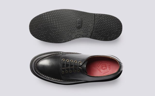 Grenson Carlo | Mens Derby Shoes In Black Leather