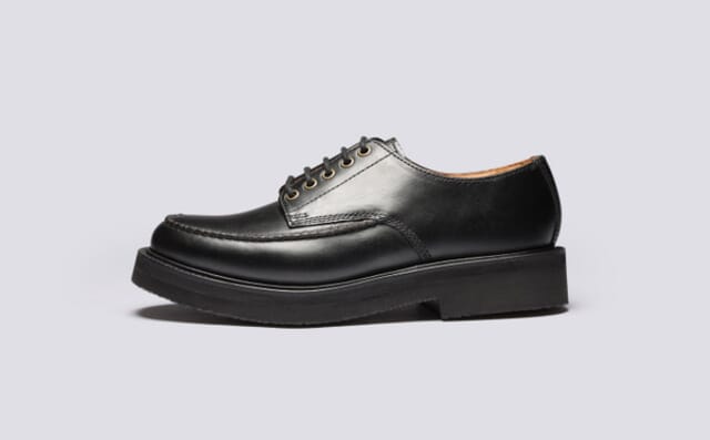 Grenson Carlo | Mens Derby Shoes In Black Leather