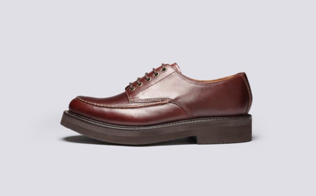 Grenson Carlo | Mens Derby Shoes In Brown Leather