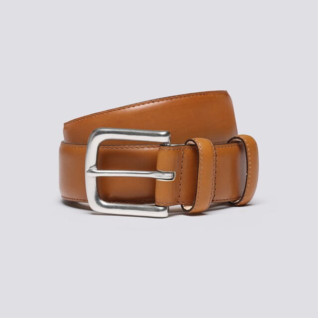 Grenson Casual Belt Tan | Hand Painted Leather Belt