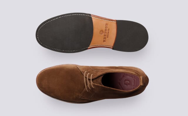 Grenson Chester | Mens Chukka Boots In Brown Suede