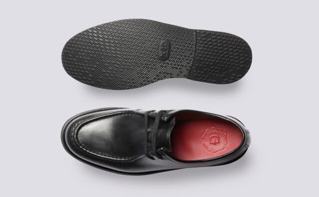 Grenson Clarkson | Mens Derby Shoes In Black Leather