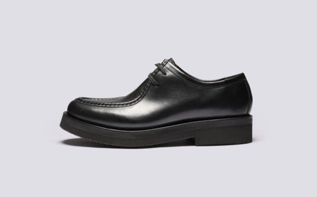 Grenson Clarkson | Mens Derby Shoes In Black Leather