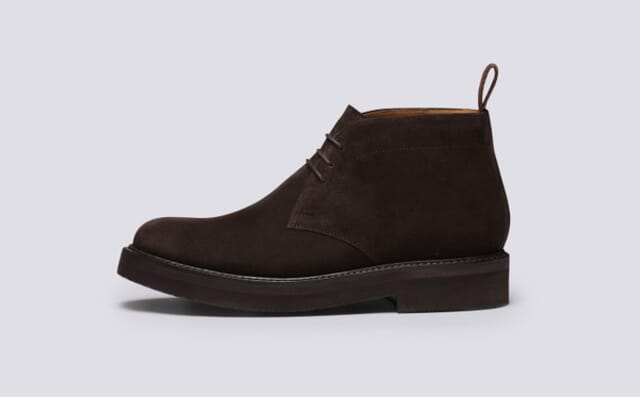 Grenson Clement | Mens Chukka Boots In Peat Suede