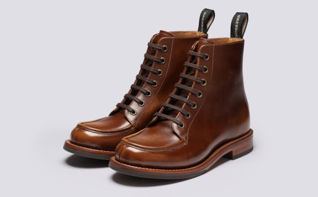 grenson Corinne | Womens Boots in Tan Grain Leather