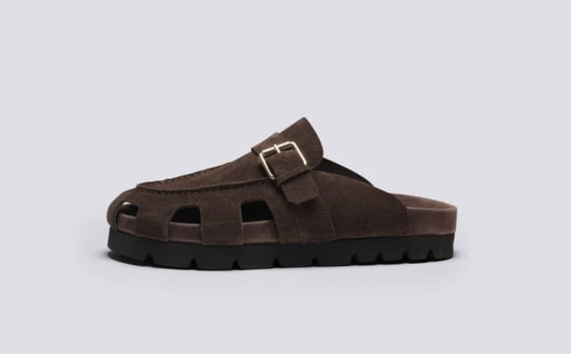 Grenson Dale | Clog Sandals For Men In Brown Suede