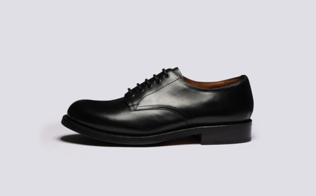 Grenson Darryl | Mens Derby Shoes In Black Leather