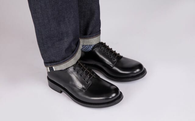 Grenson Darryl | Mens Derby Shoes In Black Leather
