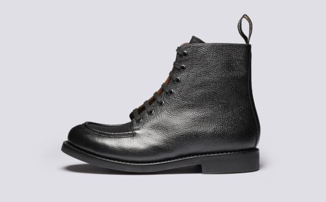 Grenson Ellis | Mens Boots In Black Grain Leather