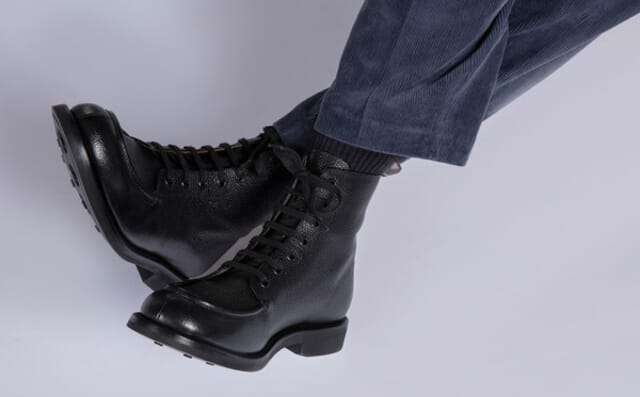 Grenson Ellis | Mens Boots In Black Grain Leather