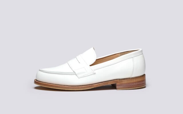 Grenson Epsom | Mens Loafers In White Grain
