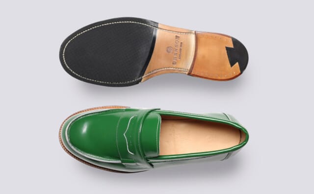 Grenson Epsom | Womens Loafers In Green Leather