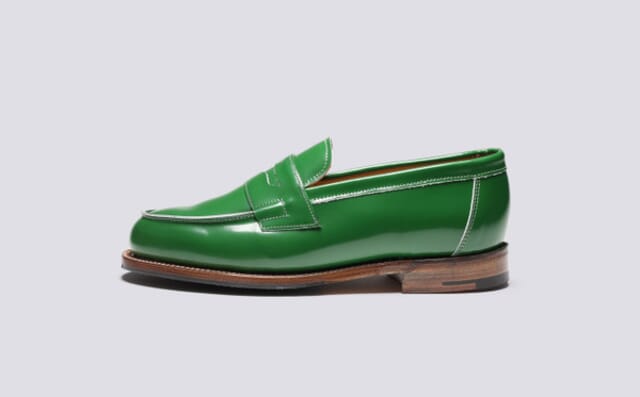 Grenson Epsom | Womens Loafers In Green Leather
