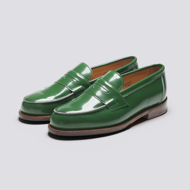 Grenson Epsom | Womens Loafers In Green Leather