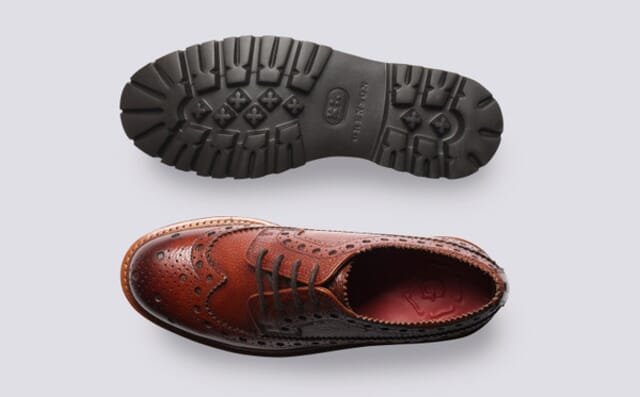 Grenson Evadne | Womens Brogues In Tan Grain Leather