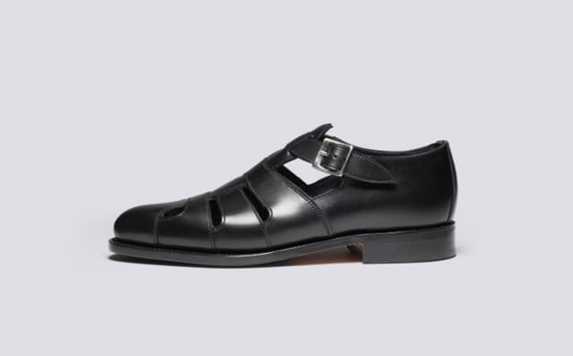 Grenson Fisher | Mens Sandals In Black Leather