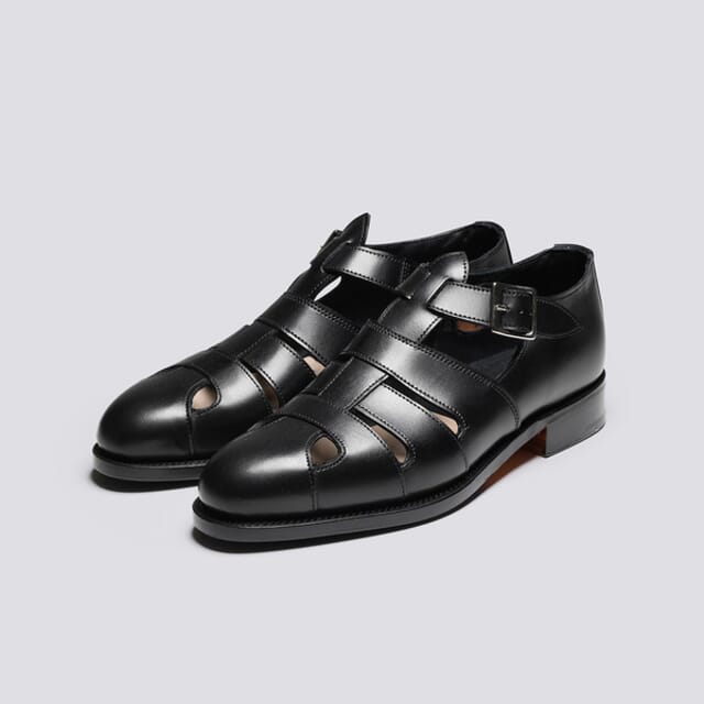 Grenson Fisher | Mens Sandals In Black Leather