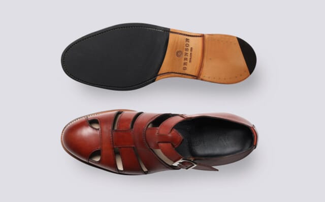 Grenson Fisher | Mens Sandals In Brown Leather