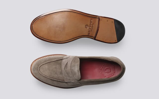 Grenson Fleur | Womens Loafers In Taupe Suede