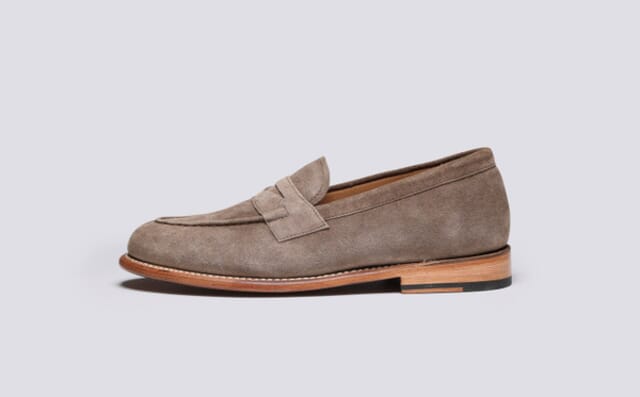 Grenson Fleur | Womens Loafers In Taupe Suede