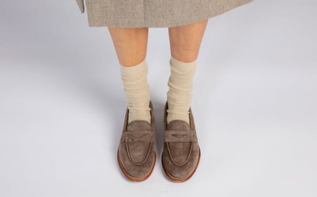 Grenson Fleur | Womens Loafers In Taupe Suede