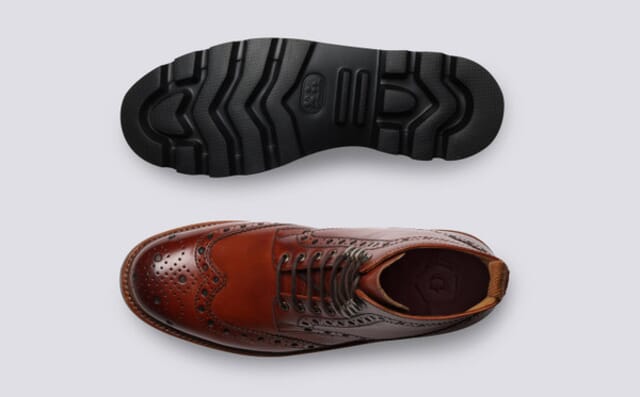 Grenson Fred | Mens Boots In Tan Handpainted Leather