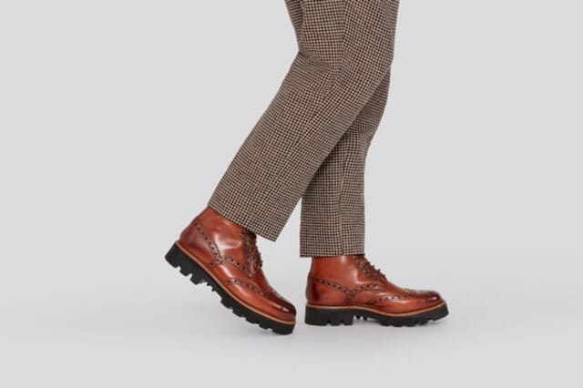 Grenson Fred | Mens Boots In Tan Handpainted Leather