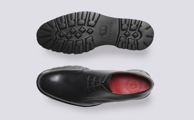 Grenson Gardner | Mens Derby Shoes In Black Leather