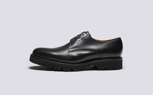 Grenson Gardner | Mens Derby Shoes In Black Leather