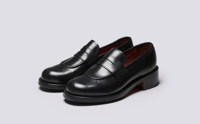 grenson Hattie | Womens Loafers in Black Leather