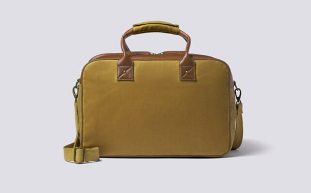 Grenson Holdall In Khaki Canvas