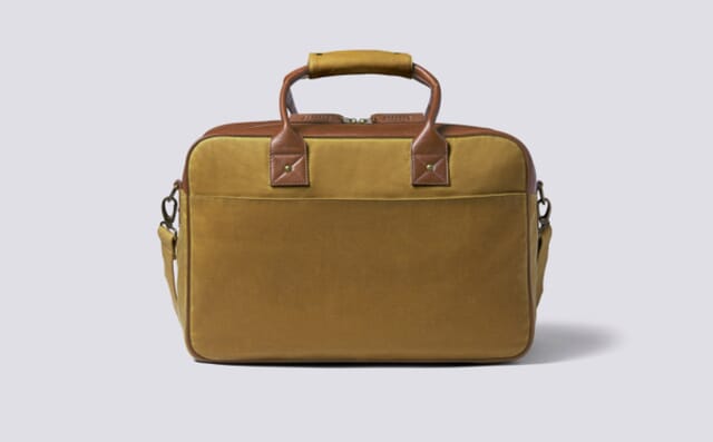 grenson Holdall in Khaki Canvas