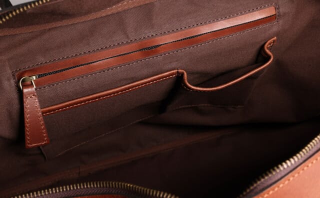 Grenson Holdall In Navy Canvas And Tan Leather