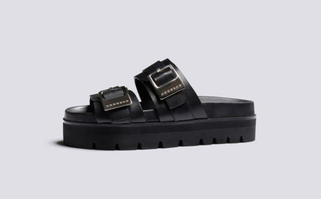 Grenson Ida | Womens Sandals In Black Leather