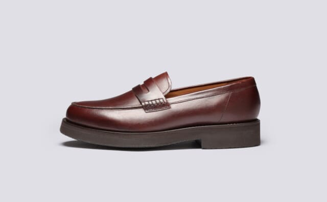Grenson Jago | Mens Loafers In Brown Pull Up Leather